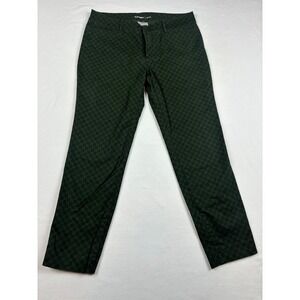 Old Navy Pixie Pants Women Size 8 Green Polka Dot Stretch Slim Ankle